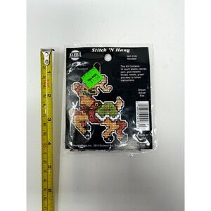 NeedleMagic Stitch N Hang Counted Cross Stitch Ornament Kit Reindeer 4183 VTG